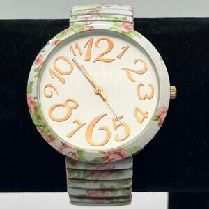 Pink & Green Floral Watch